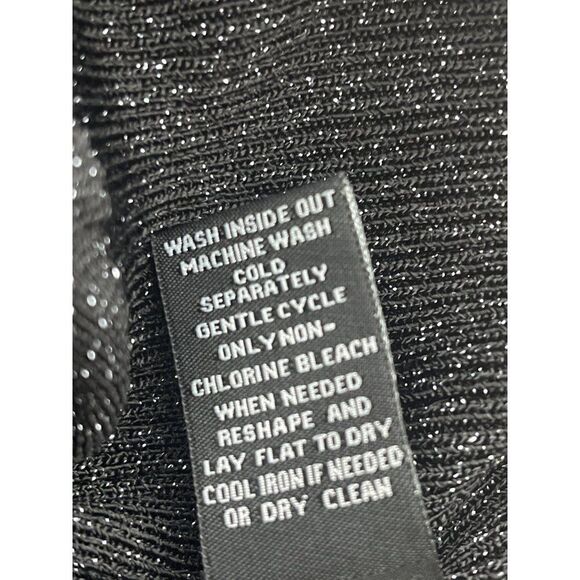 Premise Black Dolman Sleeve Top with Silver Shimmer Size M - Picture 9 of 9